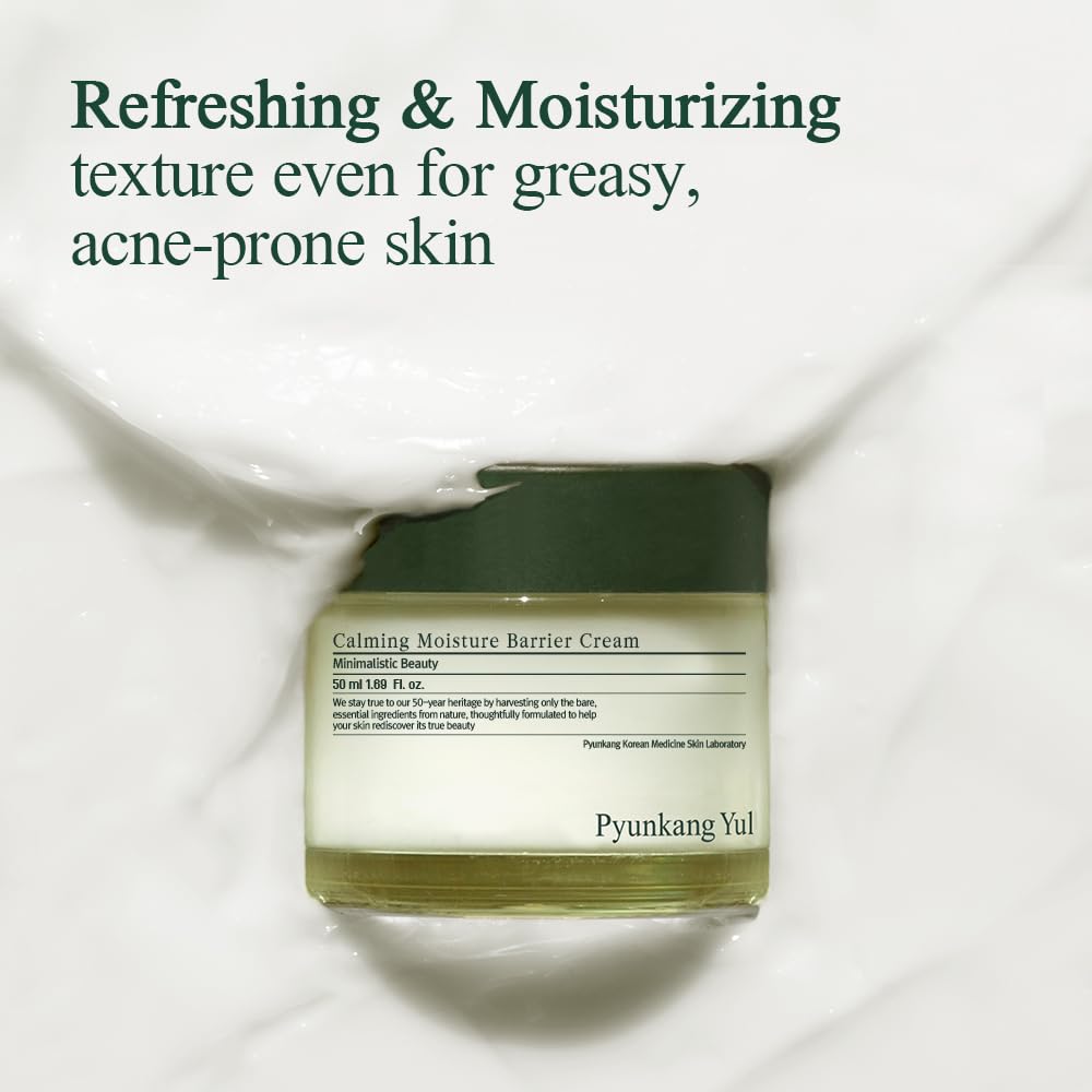 Pyunkang Yul PKY Calming Moisture Barrier Cream Instantly Soothes Sensitive Skin, Hyaluronic Acid & Ceramide for Hydration, Vegan, Korean Skincare (1.69 Fl. Oz, 50ml)
