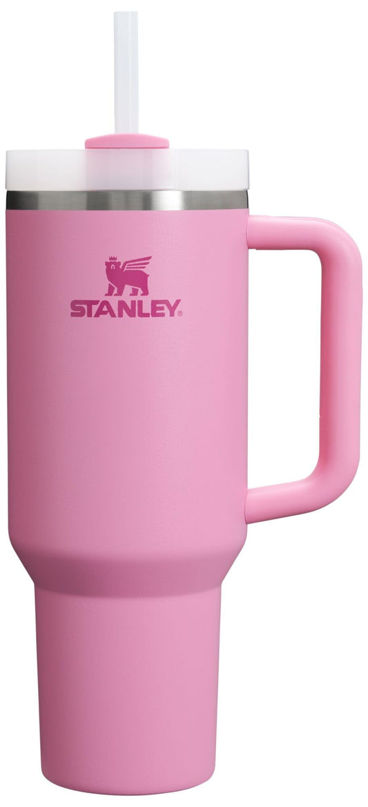 Stanley Quencher H2.0 Tumbler with Handle and Straw 40 oz | Flowstate 3-Position Lid | Cup Holder Compatible for Travel | Insulated Stainless Steel Cup | BPA-Free | Peony 🍁 All In One Marketplace Canada