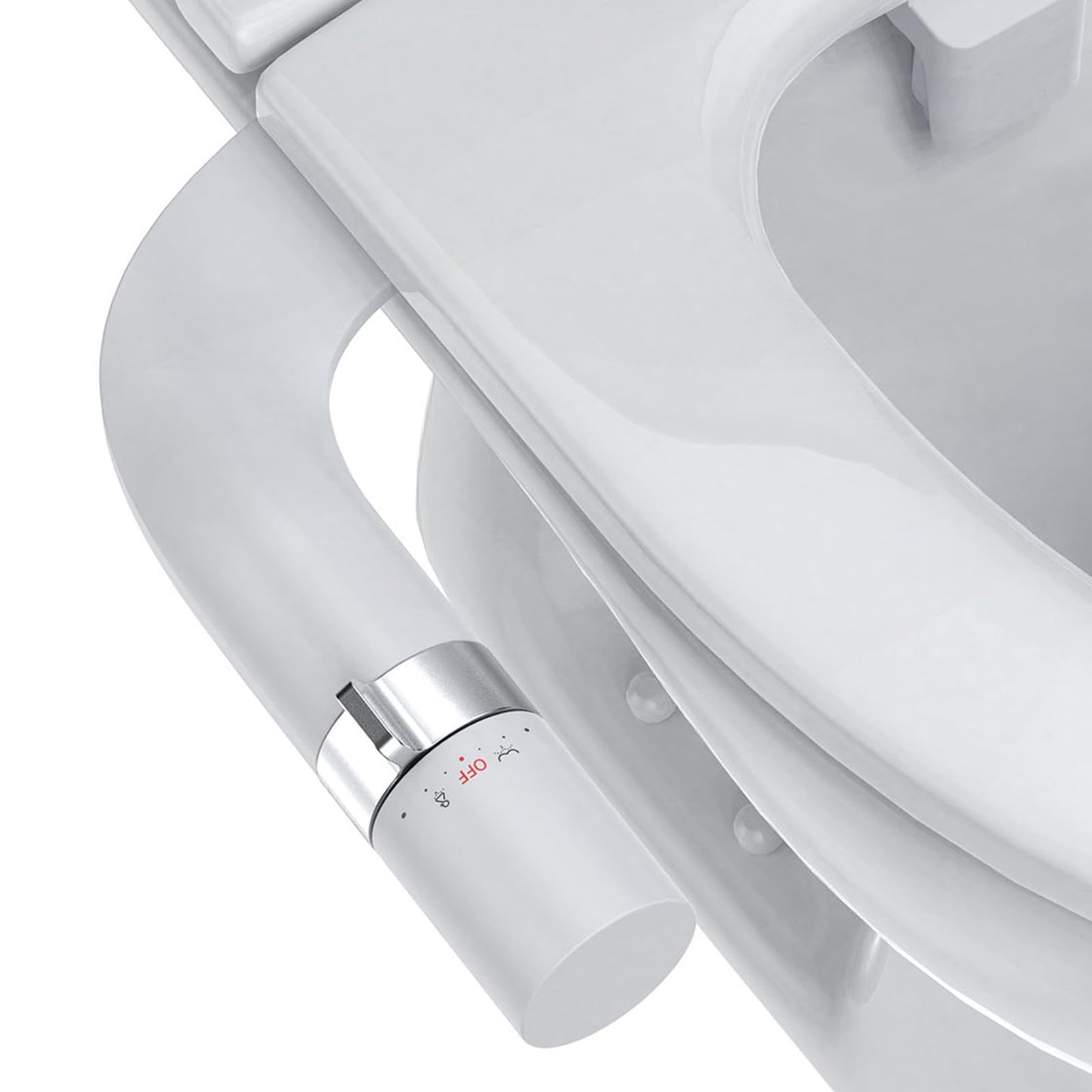 Ultra-Slim Bidet Attachment for Toilet, Adjustable Water Pressure for Rear/Feminine Wash Bidet, Non Electric Self Cleaning Fresh Cold Water Toilet Bidets Spray Jet Easy Install (Silver) ExploreHorizon