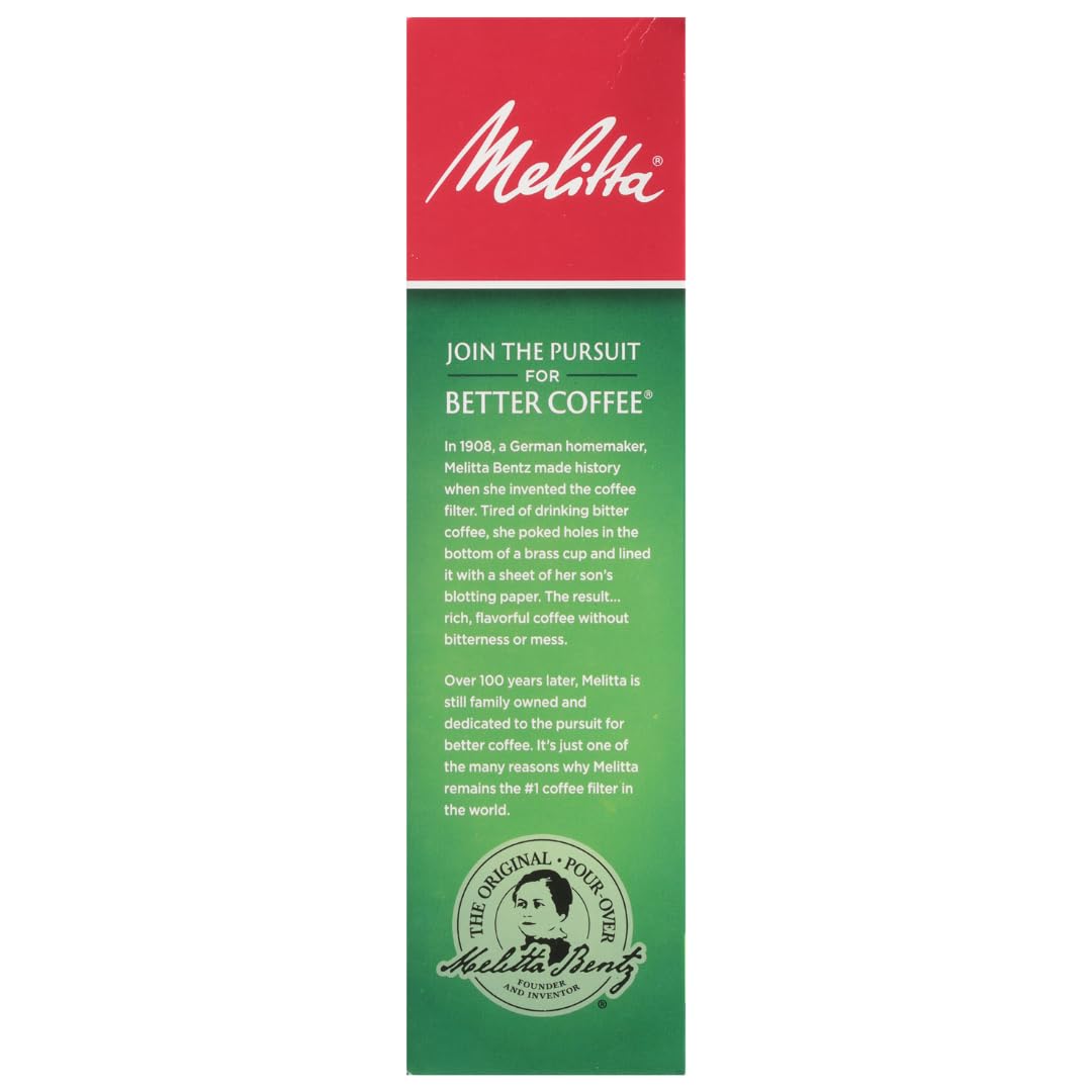 Melitta #4 Cone Coffee Filters, Unbleached Natural Brown, 100 Count (Pack of 3) 300 Total Filters Count - Packaging May Vary