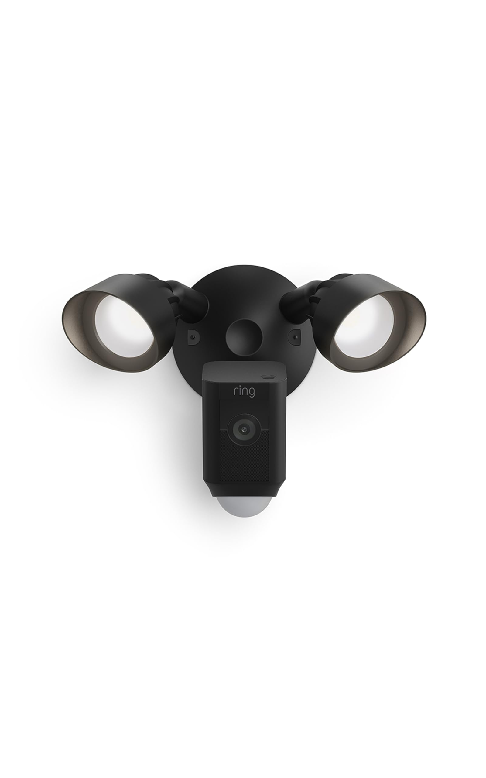 Ring Floodlight Cam Wired Plus with motion-activated 1080p HD video, Black