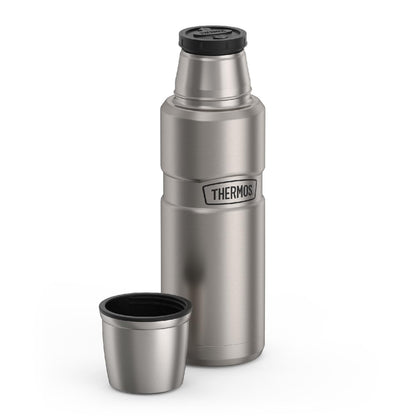 THERMOS Stainless King Beverage Bottle, 16oz, Matte Steel Thermos