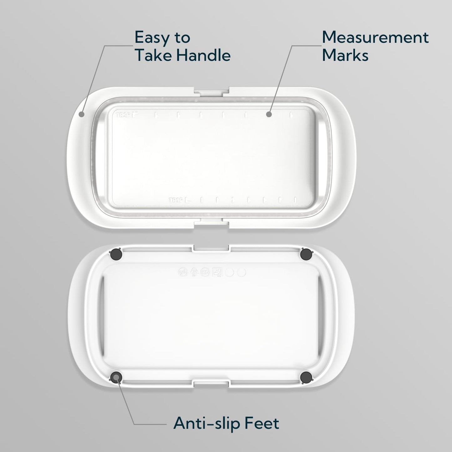 Large One-Handed Butter Dish with Lid for 1 lb Canadian Butter, Airtight Butter Keeper with Lid Fit a Full Pound Block of Butter,Locking Butter Container for Countertop,Cat/Dog Proof(White) - Available at All In One Marketplace Canada