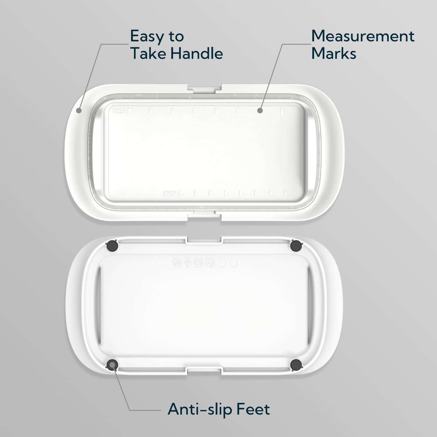 Large One-Handed Butter Dish with Lid for 1 lb Canadian Butter, Airtight Butter Keeper with Lid Fit a Full Pound Block of Butter,Locking Butter Container for Countertop,Cat/Dog Proof(White) - Available at All In One Marketplace Canada