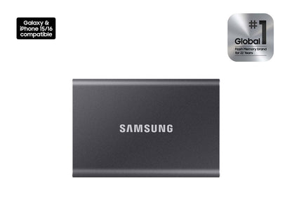 SAMSUNG T7 1TB, Portable SSD, Grey, up to 1050MB/s, USB 3.2 Gen2, Gaming, Students & Professionals, External Solid State Drive (MU-PC1T0T/AM) [Canada Version] 🍁 All In One Marketplace Canada