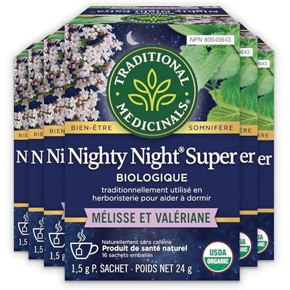 Traditional Medicinals Organic Nighty Night Extra Herbal Sleep Tea - 6 Pack (96 Tea Bags)