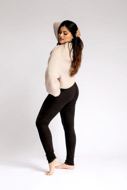 Just Cozy Fur Lined Leggings Fleece Lined Pants Women Winter Leggings Fur Lined Pants Black Leggings (CA/US, Alpha, Medium, Large, Regular, Regular) 🍁 All In One Marketplace Canada
