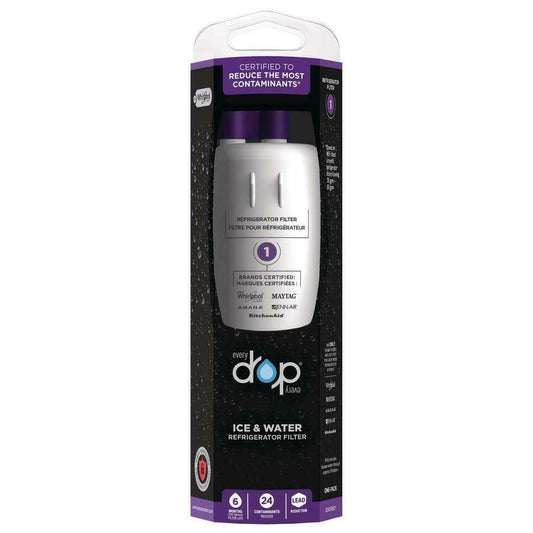 EveryDrop Premium Refrigerator Water Filter Replacement (EDR1RXD1B / Filter 1). The ONLY Water Filter Approved for: Maytag , Whirlpool, KitchenAid, Amana Brand refrigerators. (W10295370A), White - Available at All In One Marketplace Canada