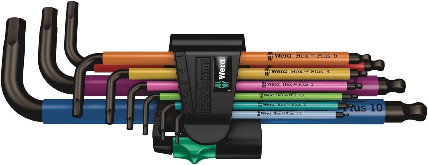 Wera 05073593001 950 Spkl/9 Sm N Multicolor L-Key Set, Metric, Blacklaser, 9 Pieces 🍁 All In One Marketplace Canada Wera