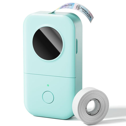 Phomemo D30 Label Maker Machine with Tape, Portable Bluetooth Label Printer, Small Smart Phone Handheld Sticker Mini Labeler Multiple Templates Font Icon Easy to Use Inkless Rechargeable F Office Home