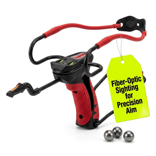 Barnett King Rat Slingshots, Cobra Slingshot with Stabilizer & Brace, Includes Magnum Power Bands, Practice Ammo, & Brushed Leather Pouch,Red/Black 🍁 All In One Marketplace Canada BARNETT