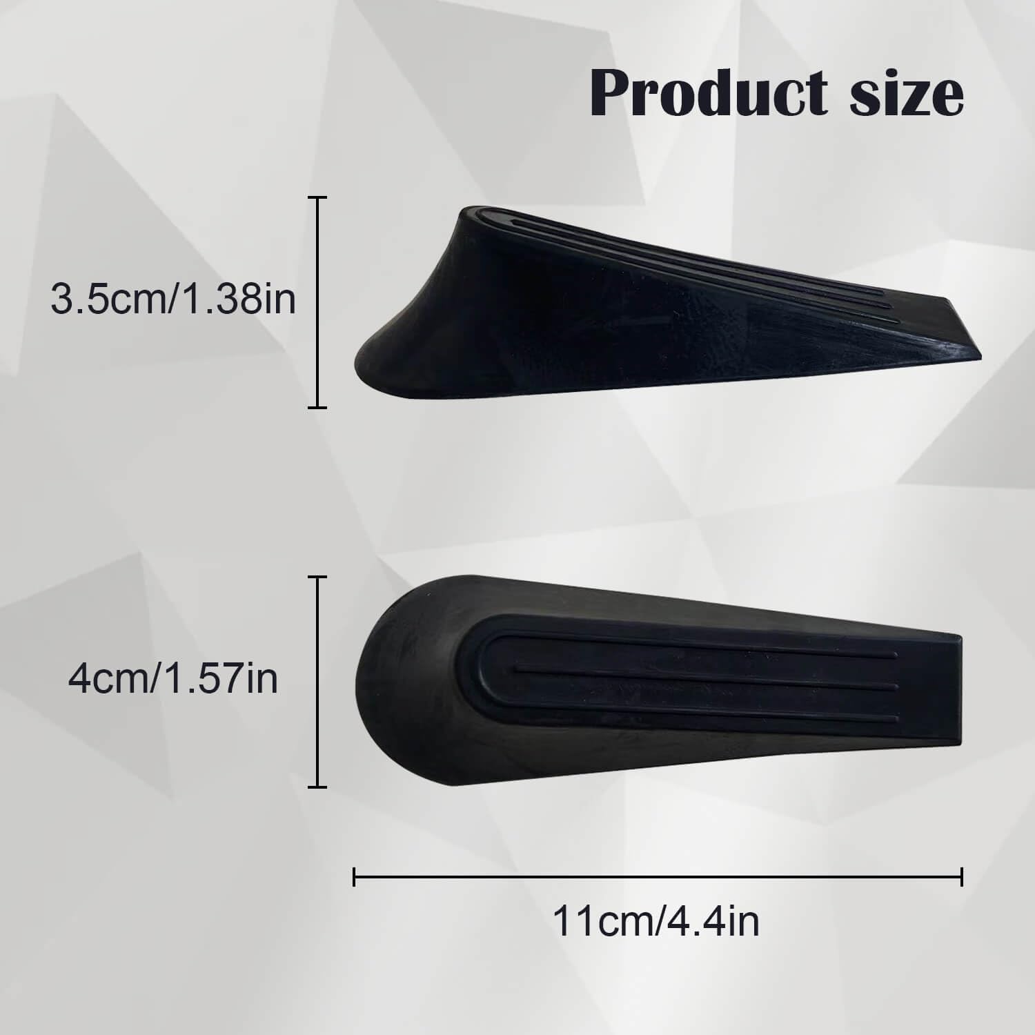Heavy Duty Rubber Door Stoppers，Door Wedge for Residential and Commercial Use，Multi Floor Doorstop Ensures Tight Fit for Gaps，Residential and Commercial Use, Black - Available at All In One Marketplace Canada
