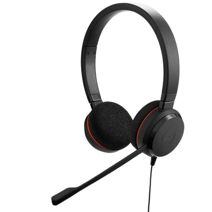 Jabra Evolve 20 Wired Headset (2025 Edition) with USB-A/USB-C, Black