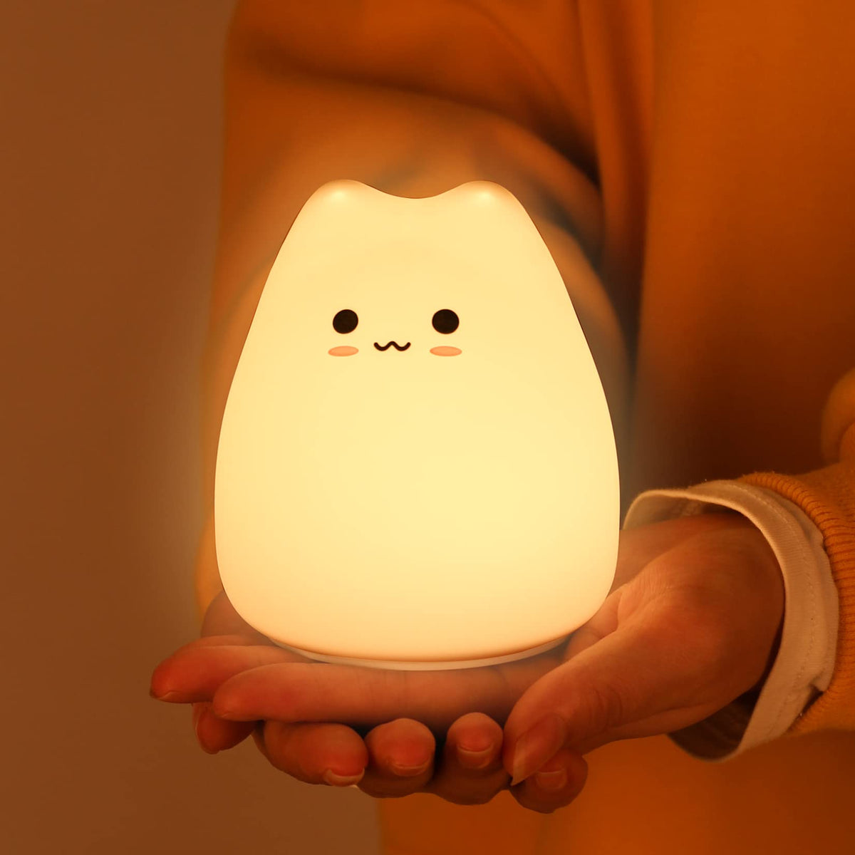 ZKLiLi Kids Night Light Cat Lamp, Kitty Night Light for Kids Silicone Kawaii lamp Cute Nightlight for Toddler Baby Girl Birthday Gifts, Halloween Christmas Gifts 🍁 All In One Marketplace Canada