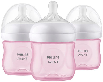 Philips Avent Natural Baby Bottles, Slow Flow, 4 oz, BPA-Free, 3-Pack
