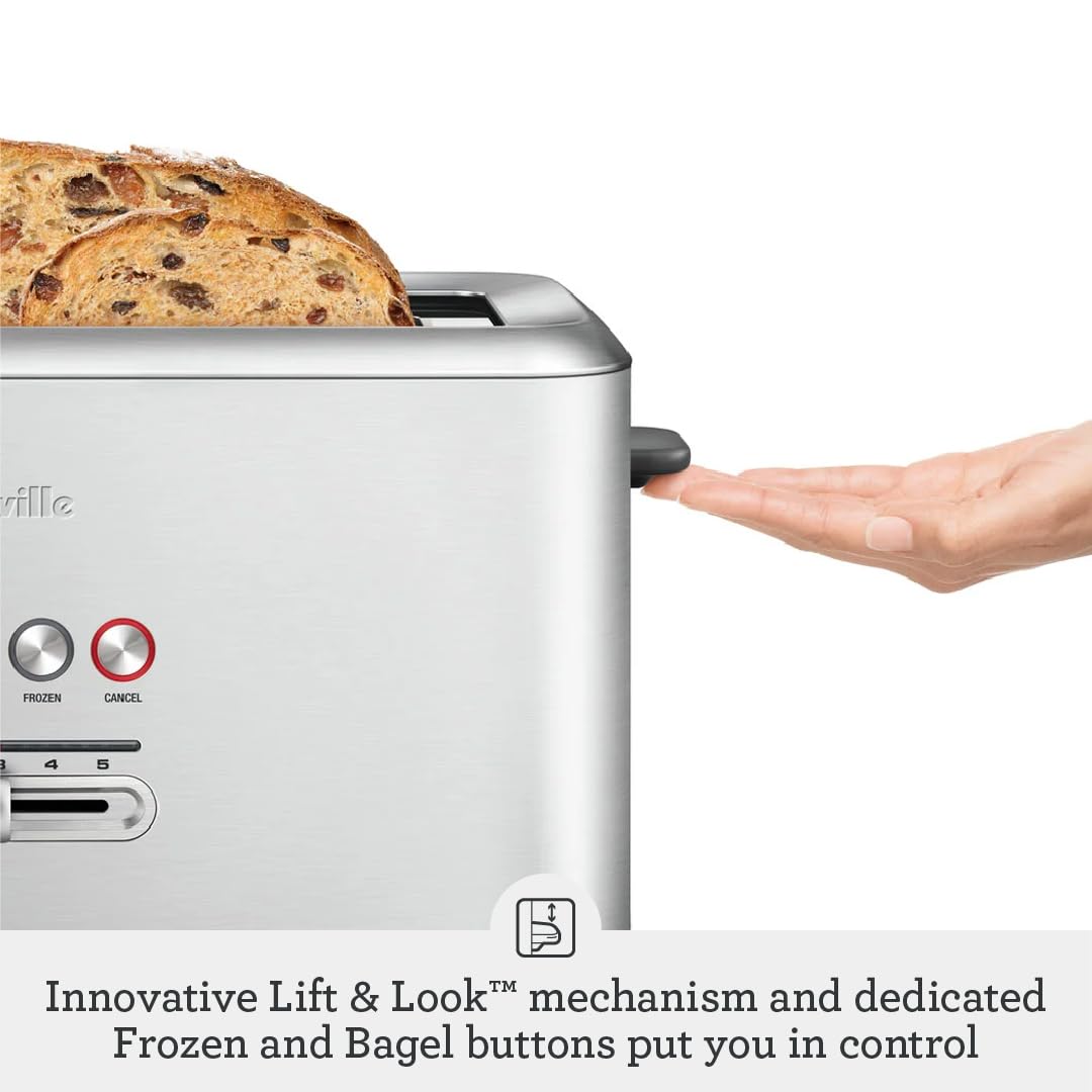 Breville A Bit More 4 Slice Toaster, silver - BTA730XL, 16.1 x 8.1 x 7.6 inches - Available at All In One Marketplace Canada