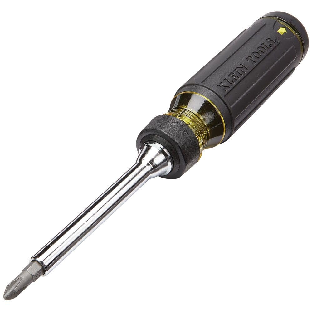 Klein Tools 32305 Multi-bit Ratcheting Screwdriver, 15-in-1 Tool with Phillips, Slotted, Square, Torx and Combo Bits and 1/4-Inch Nut Driver KLEIN TOOLS
