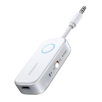 UGREEN 2 in 1 Bluetooth Transmitter and Receiver for Airplane Bleutooth 5.4 Audio Adapter with 3.5mm Aux Jack Compatible with Car, TV, Stereo System, Bluetooth Audio Splitter for Airpods Headphones