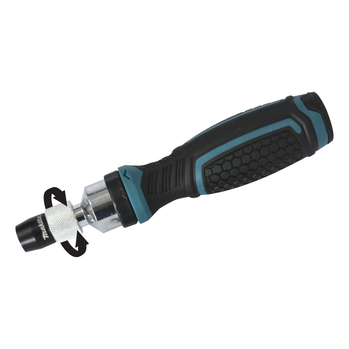 Makita 8-Piece Multi-Bit Ratcheting Screwdriver Set with 3-Position Ratchet, Ergonomic Rubber Grip, in-Handle Bit Storage, 1/4" Hex Quick-Release Chuck