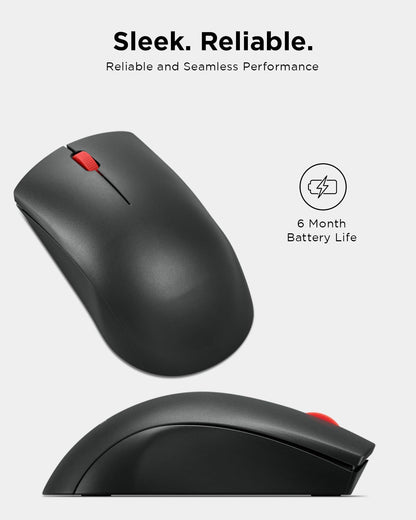 Lenovo Wireless Mouse (WL150) - 2.4G Nano USB-A Two-Handed Ergonomic Mouse - 3 Million Clicks, 1000DPI - Portable Compact Wireless Design - Computer and Laptop Accessories