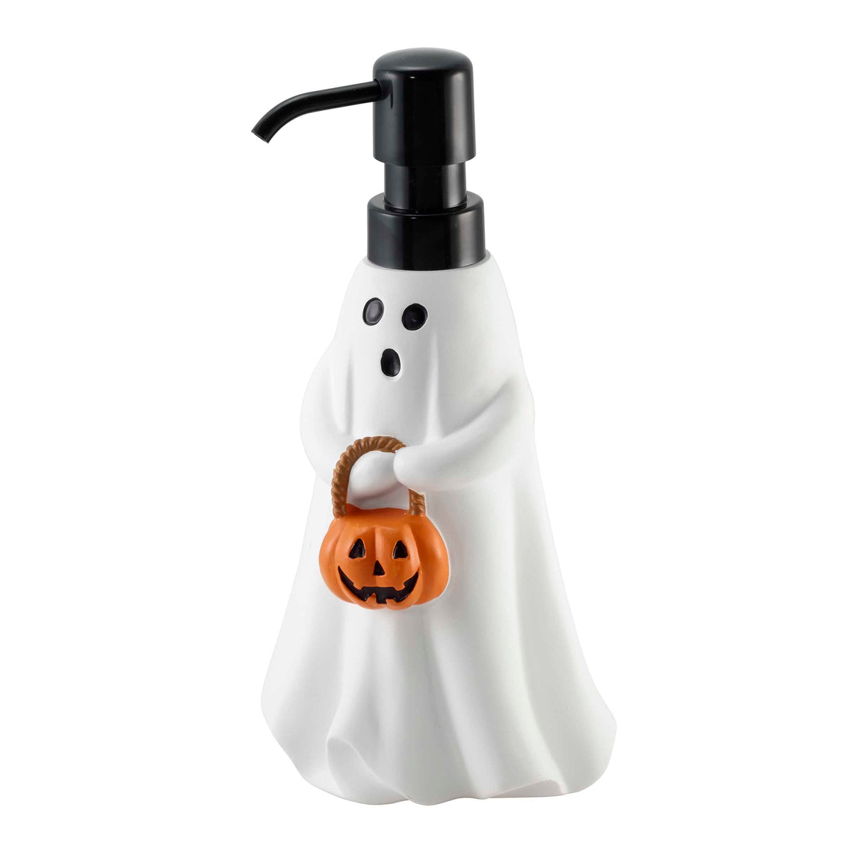 Avanti Linens – Distributeur de savon, pompe à lotion décorative pour comptoir de salle de bain ou de cuisine, décoration d'Halloween en résine peinte à la main (Fantôme)
