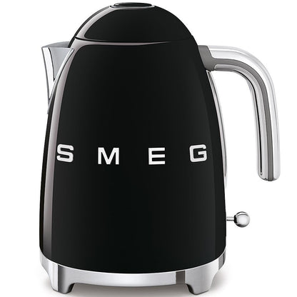 Smeg 50's Retro Style Kettle, 1.7L, 7 Cups, Automatic Shut Off, Black, KLF03BLUS Smeg
