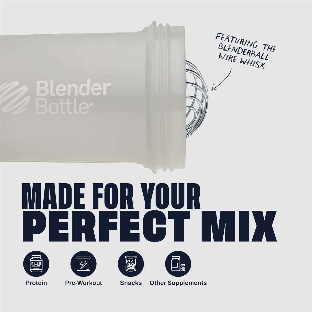 BlenderBottle Shaker Bottle with Pill Organizer and Storage for Protein Powder, Classic V2 ProStak System, 22-Ounce, Smoke Grey BlenderBottle