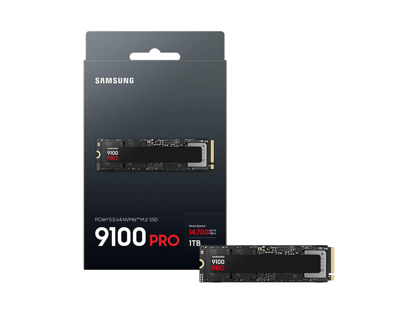 Samsung 9100 PRO Series - 1TB PCIe 5.0 x4, NVMe 2.0, M.2 Internal SSD, Up to 14,700MB/s, Fast Speed, Thermal Contorl, MZ-VAP1T0B/AM [Canada Version] Samsung