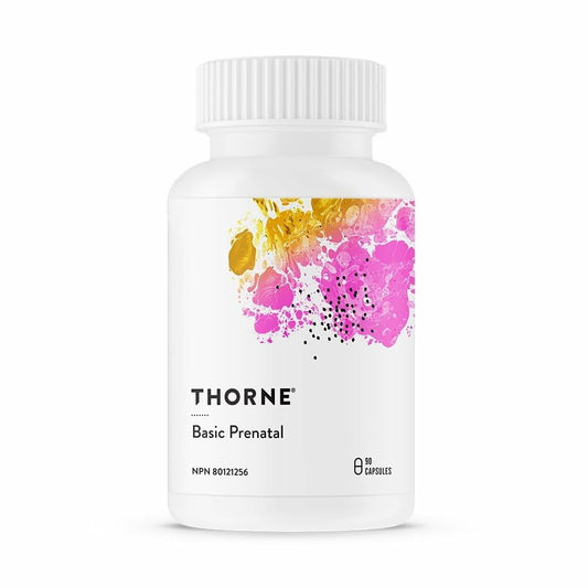 THORNE - Basic Prenatal - Folate Multivitamin for Pregnant and Lactating Women - 90 Capsules - 30 Servings - Available at All In One Marketplace Canada