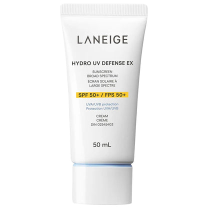 LANEIGE Hydro UV Defense Sunscreen SPF 50+: Hypoallergenic & Dermatologist-Tested Korean Broad Spectrum Sun Protection with No White Cast LANEIGE