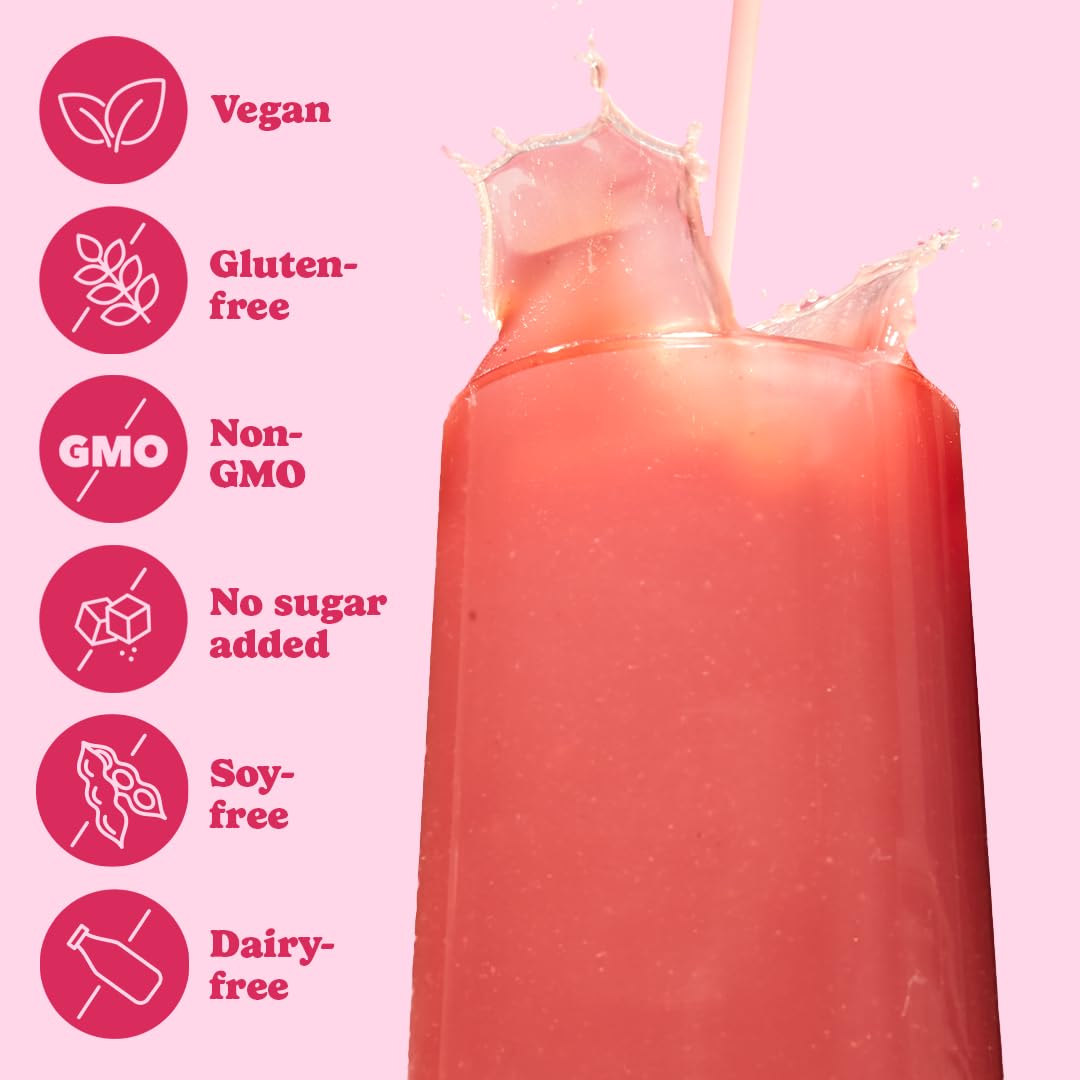 GoodProtein Red Superfood Juice Powder - Mixed Berries with 40mg Natural Caffeine, Antioxidant & Polyphenol Support, Low Sugar, Non-GMO | 225g (30 Servings)