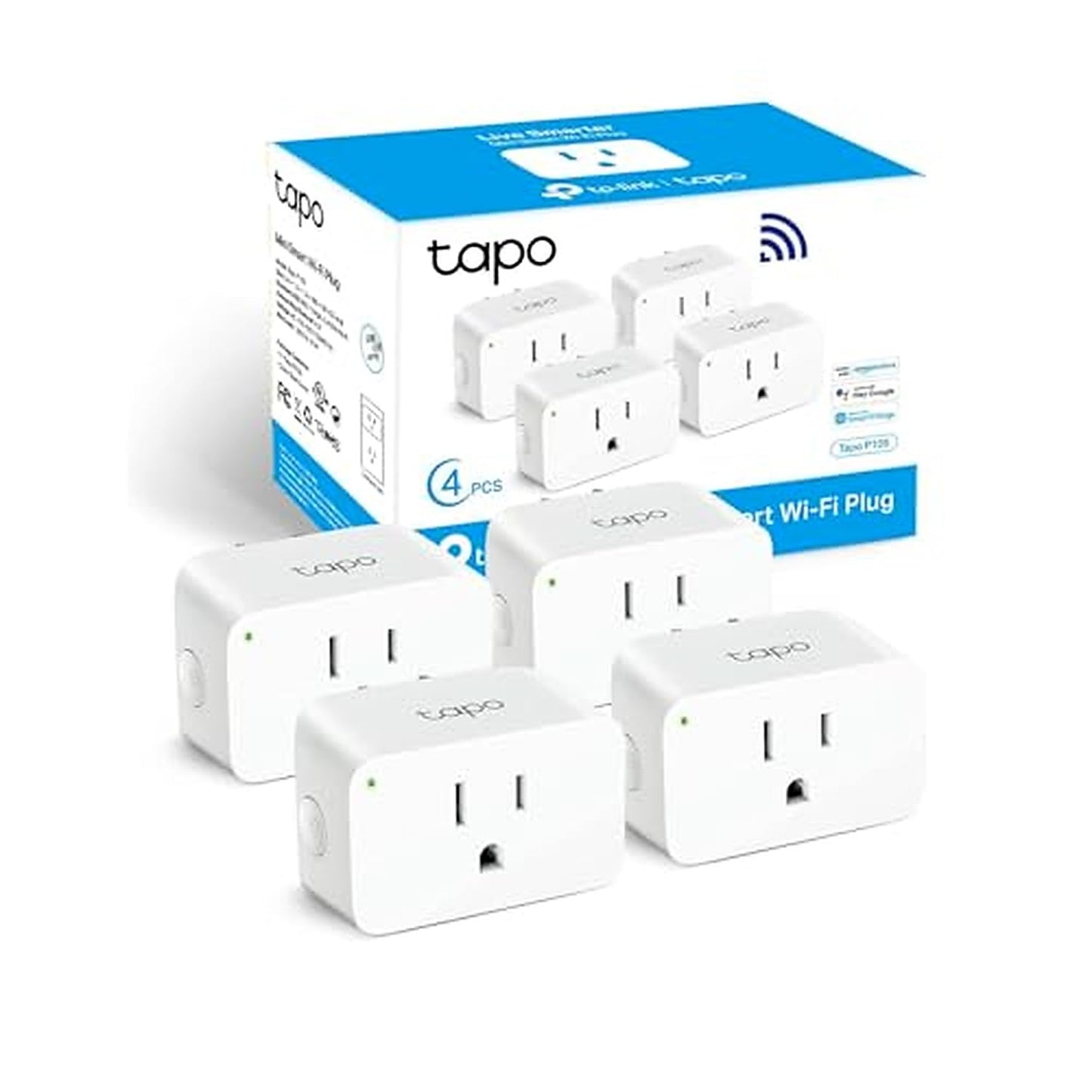 TP-Link Tapo Smart Plug Mini 15A, Smart Home Wi-Fi Plug, Super Easy Setup, Compatible with Alexa & Google Home, No Hub Required, UL Certified, 2.4G WiFi Only, White, Tapo P105(4-Pack) 🍁 All In One Marketplace Canada