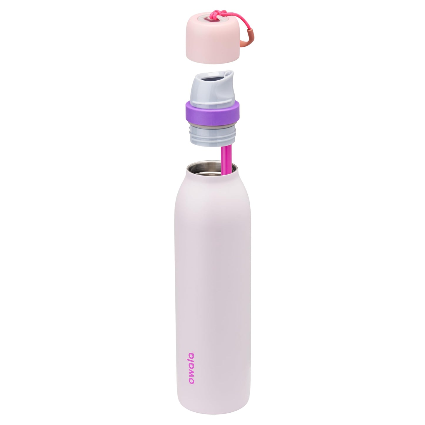Owala FreeSip Twist Insulated Stainless Steel Water Bottle with Straw for Sports and Travel, BPA-Free, 24-oz, Pink/Purple (Dreamy Field) 🍁 All In One Marketplace Canada