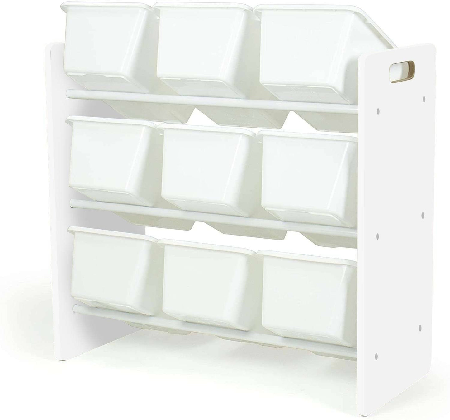 Lennox Furniture Toys Storage Organizer 9 Plastic Bins in White (JWTR-03006 white) Lennox Furniture