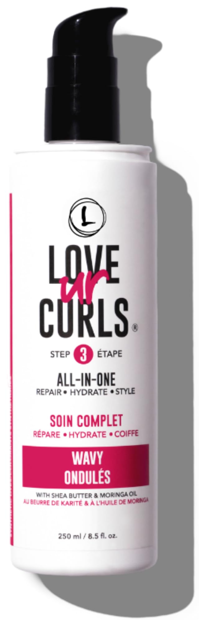 Love Ur Curls - All in One Curl Cream Styler, Curling Cream for Wavy Hair, Repair, Define, Hydrate & Style, Anti Frizz with Shea Butter, 250mL - Available at All In One Marketplace Canada