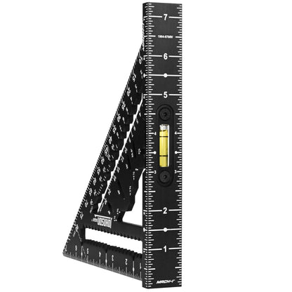 Johnson Level & Tool 1904-0700V 7-1/4" Johnny Square® MACH-1™ Smart Mark™ Rafter Square with Level Vial, Black