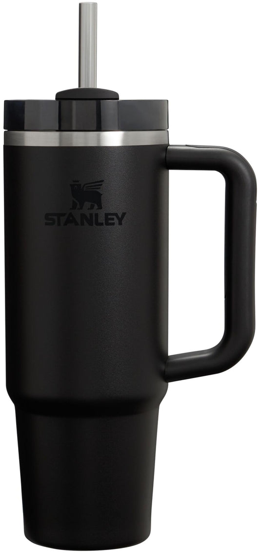 Stanley Quencher H2.0 Gobelet avec anse et paille 30 oz | Couvercle 3 positions Flowstate | Compatible avec les porte-gobelets pour le voyage | Tasse isotherme en acier inoxydable | Sans BPA | Noir 2.0 🍁 All In One Marketplace Canada