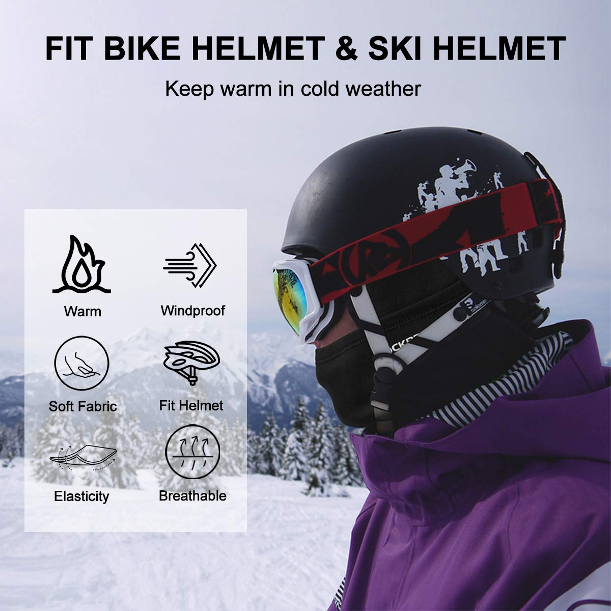 ROCKBROS Men's Balaclava Ski Mask for Cold Weather Winter Thermal Hood 🍁 All In One Marketplace Canada