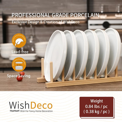 WishDeco Ceramic Appetizer Plates Set of 6, Small Dessert Plates 18 cm 🍁 All In One Marketplace Canada