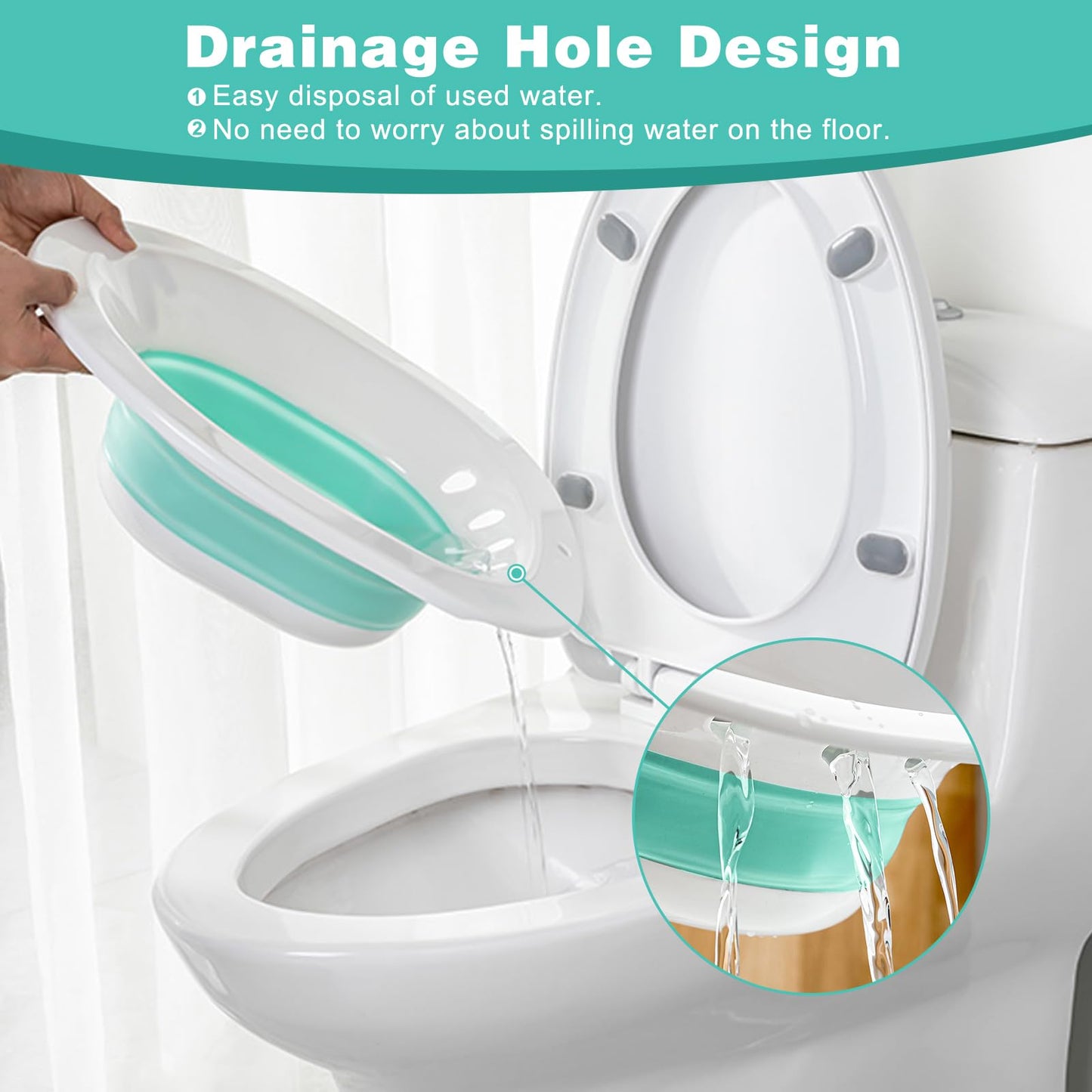DEANIC Sitz Bath for Toilet Hemorrhoids, Postpartum Care, Collapsible Sitz Bath Tub for Hemorrhoids Treatment, Yoni Steam Seat Basin, Elderly Sit Bath (Green) - Available at All In One Marketplace Canada