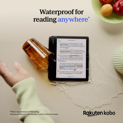 Kobo Libra Colour | eReader | 7” Glare-Free Colour E Ink Kaleido 3 Display | Dark Mode Option | Audiobooks | Waterproof | Black