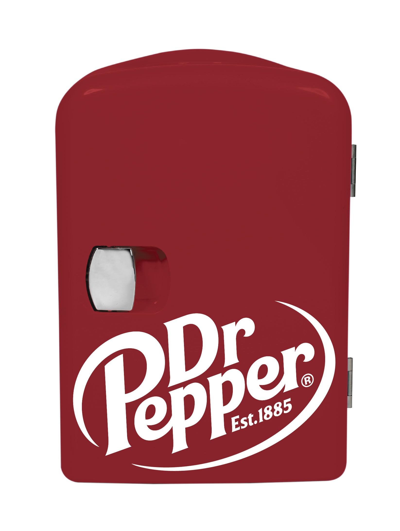Curtis Dr. Pepper 4-Liter Mini Fridge - Maroon Portable Cooler for Beverages & Skincare
