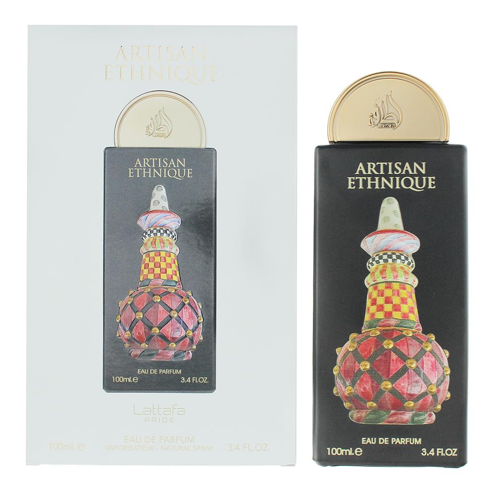Lattafa Pride Artisan Ethnique Eau de Parfum Spray for Unisex, 3.4 Ounce