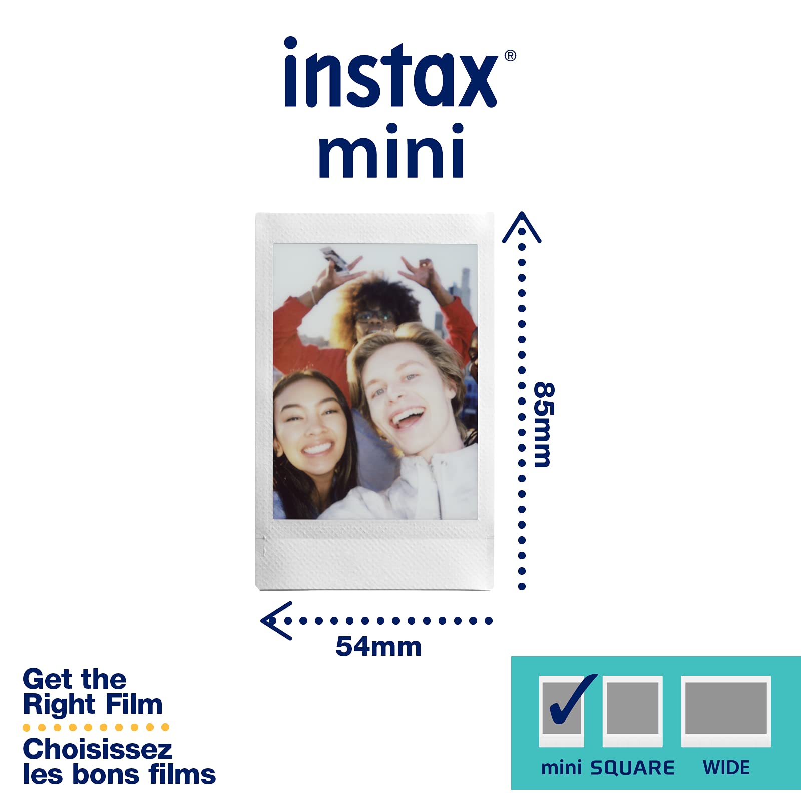 Fujifilm INSTAX Mini Instant Film Twin Pack, White (20 Exposures) - Available at All In One Marketplace Canada