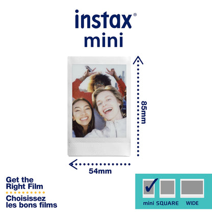 Fujifilm Instax Mini Film, White Multi-Pack (50 Exposures)