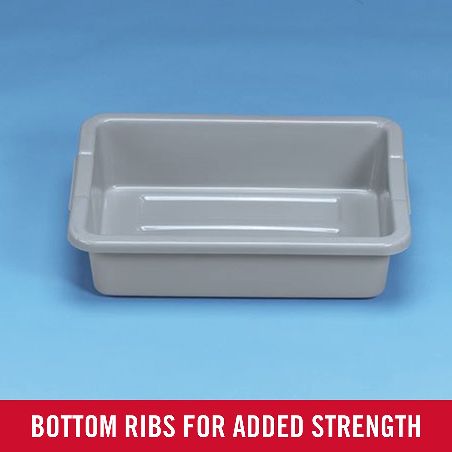 Rubbermaid Commercial Products Standard Bus/Utility Box 4.6-Gallon Gray Plastic Heavy Duty Restaurant Wash Basin/Dish Washing Tub for Kitchen Organization/Storage 🍁 All In One Marketplace Canada