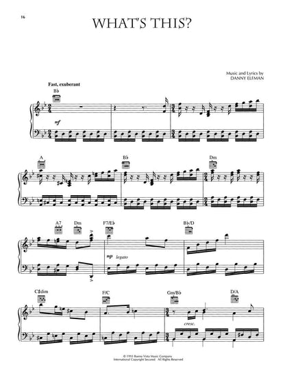 L'Étrange Noël de monsieur Jack de Tim Burton | Recueil de partitions | Arrangements piano, chant et guitare pour les fans de la bande originale | 11 chansons emblématiques d'Halloween et de Noël | Musique de film pour piano et voix