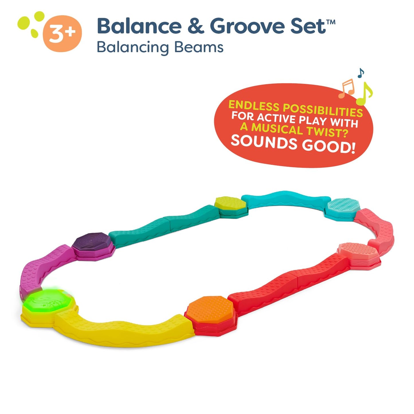 B. toys Balance Beam Set, Musical Wavy Beams & Sensory Stones, Summer 🍁 All In One Marketplace Canada