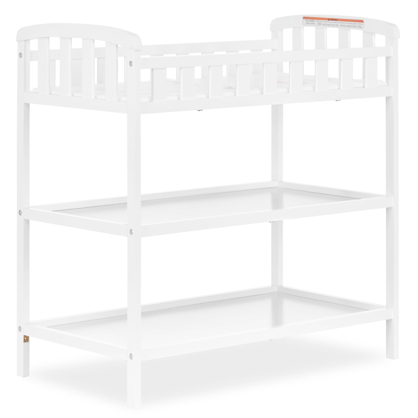 Dream On Me Emily Changing Table In White, Comes With 1" Changing Pad, Features Two Shelves, Portable Changing Station, Made Of Sustainable New Zealand Pinewood Dream On Me