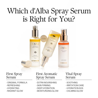 d'alba Piedmont Italian White Truffle First Spray Serum, Vegan Skin Care, Hydrating Face Moisturizer, Glow Serum for Radiant Skin, Non Comedogenic, All In One Mist, Korean skincare, 50ml